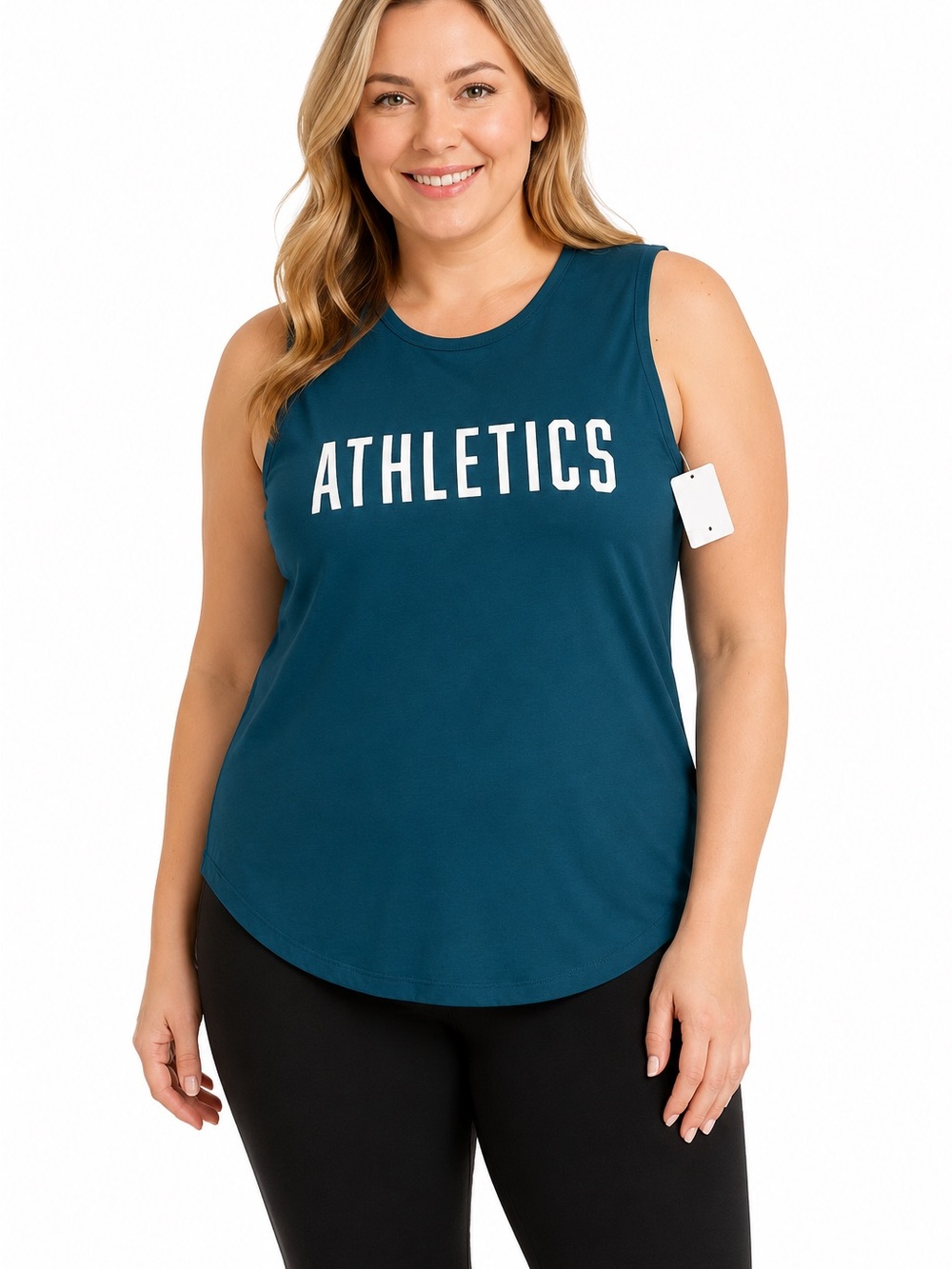 Interval Women’s NWT  Teal “Athletics” Muscle Tank Top - Size Small